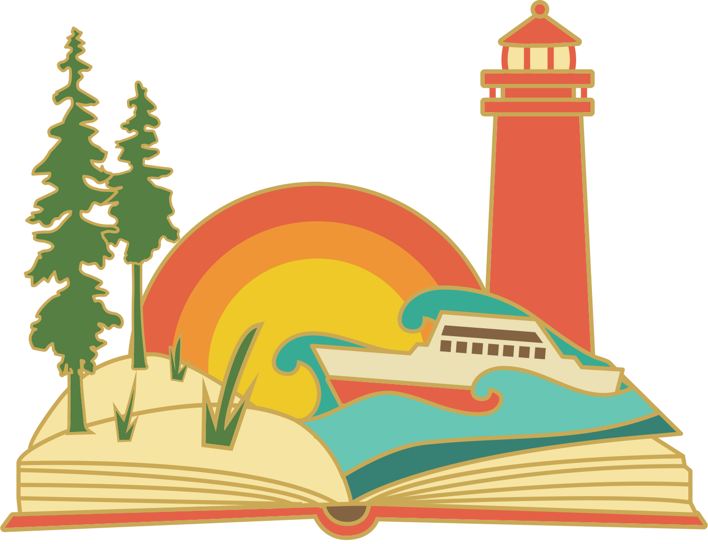 LDL Grand Adventure Logo LDL Grand Adventure Logo which features an illustration of a boat riding through pages of a book