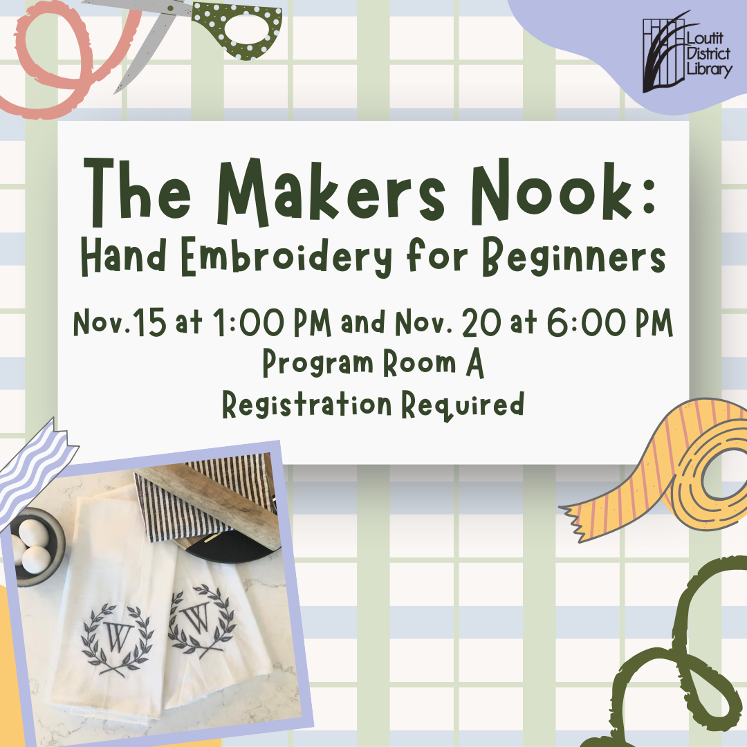 Makers Nook: Hand Embroidery for Beginners