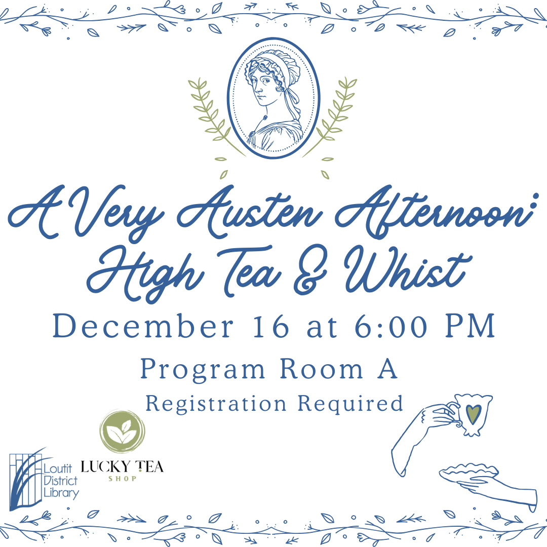 A Very Austen Afternoon: High Tea & Whist December 16, 2025, 6:00pm - 8:00pm