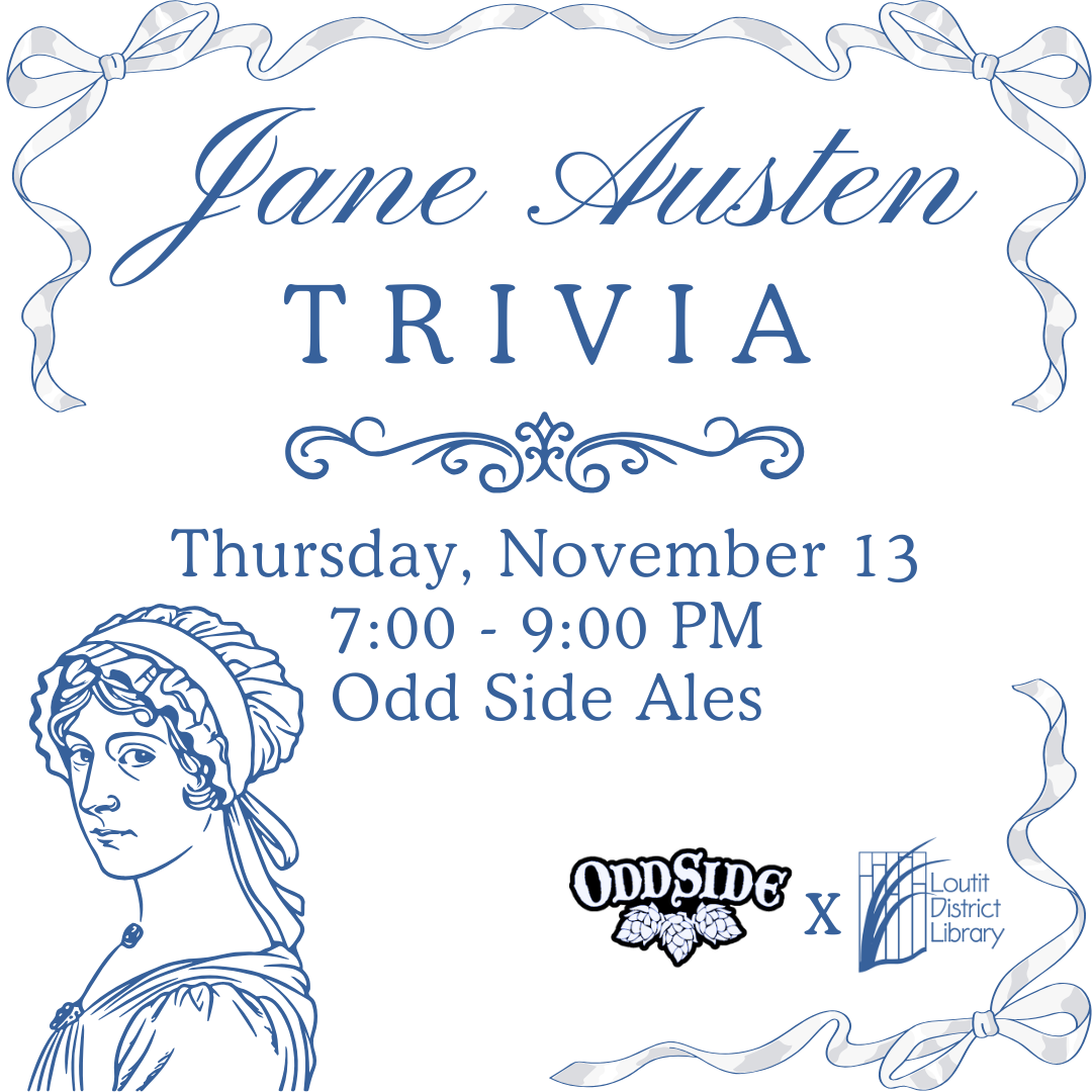 Jane Austen Trivia November 13, 2025, 7:00pm - 9:00pm