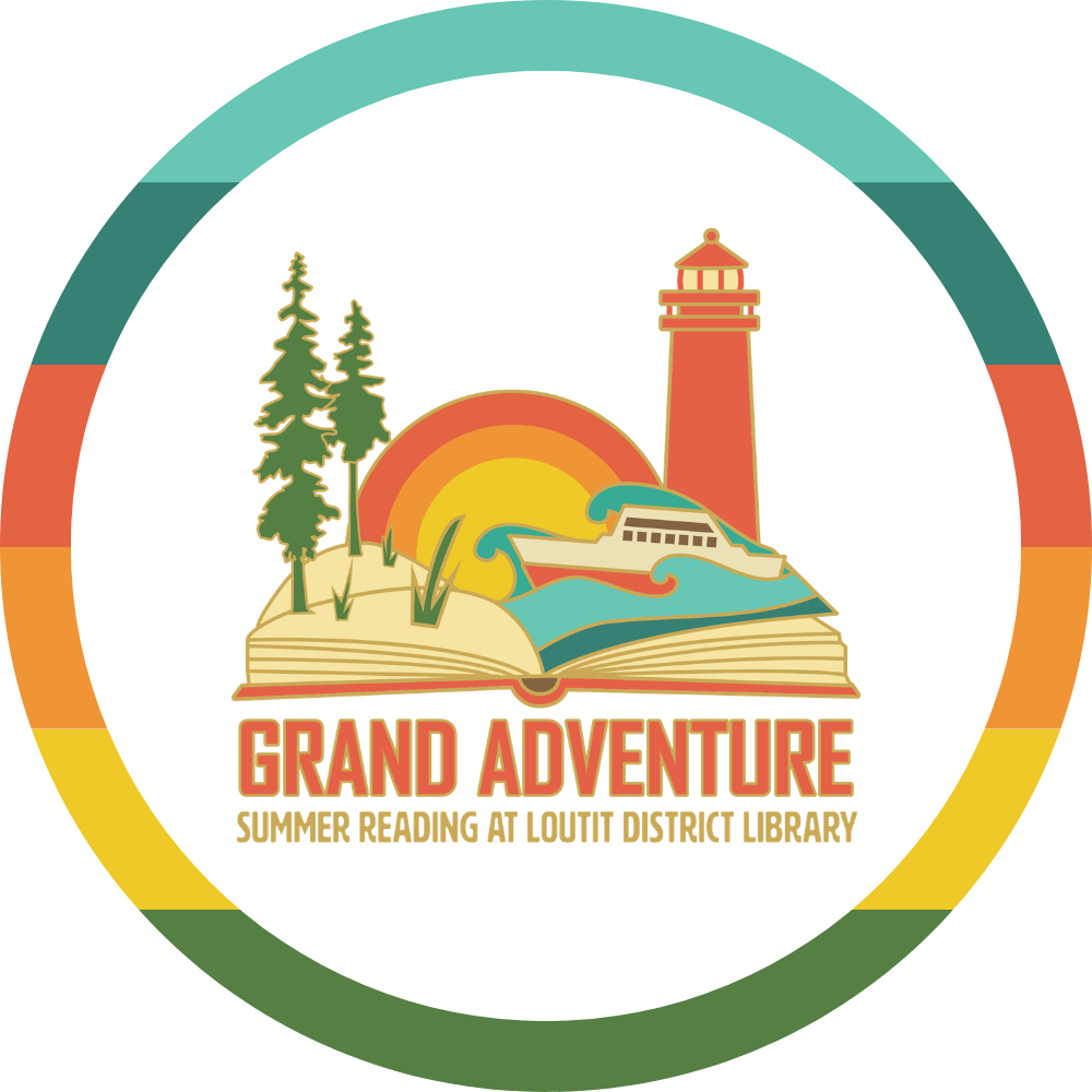 Grand Adventure Logo Badge Grand Adventure Summer Reading at Loutit District Library
