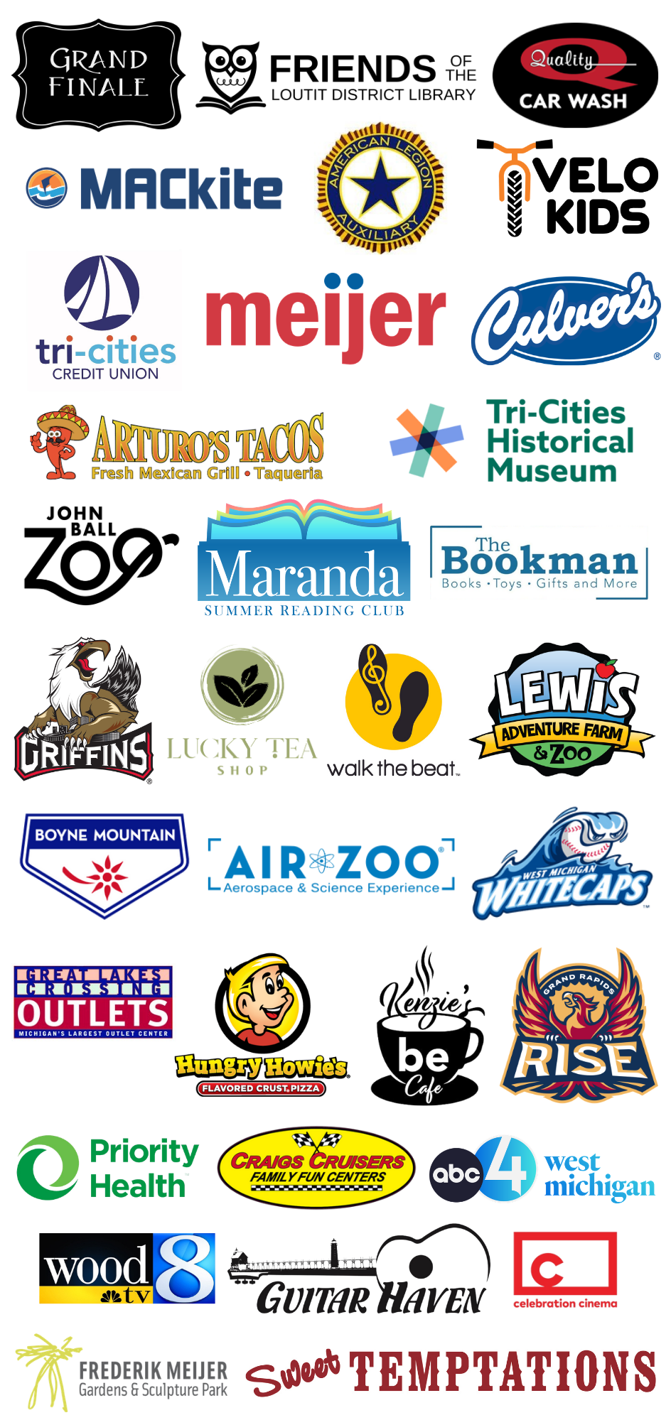 2025 logos A list of logos of all organizations and businesses who contributed to The Grand Adventure