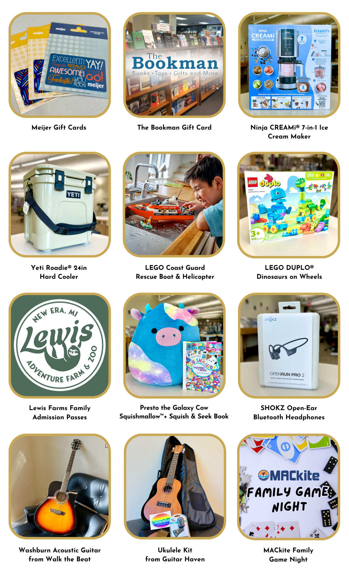 GA Prizes Final A list of 13 grand prizes available for selection when participating in the reading challenge
